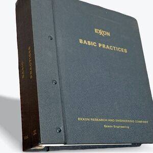 Exxon Research Engineering Basic Practice Volume Two 1990 Oilfield Manual Binder